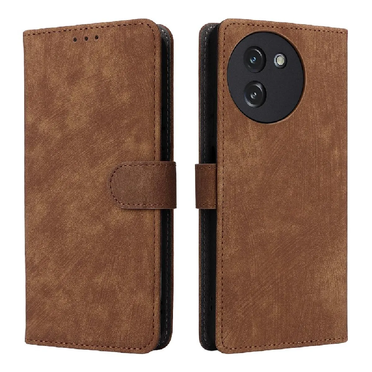 Gangxun - Étui Portefeuille pour Doogee Note 59 - Cuir - Marron - Image 2