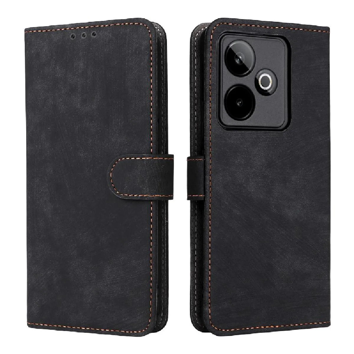 Gangxun - Étui Portefeuille Realme GT7 5G - Cuir - Noir - Image 2