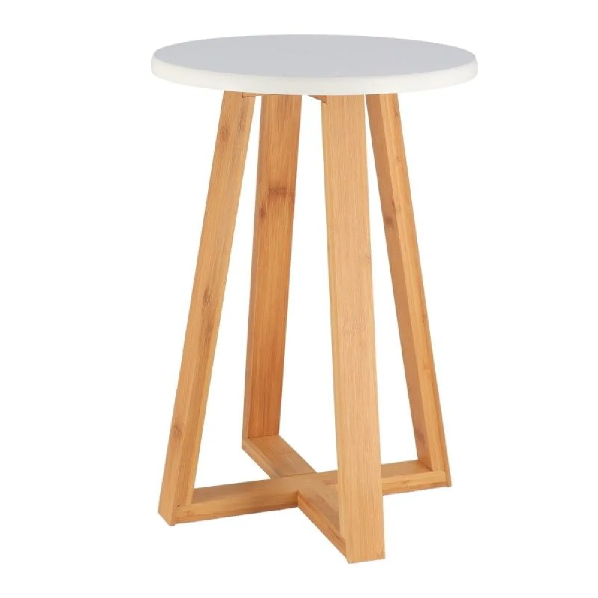 Tabouret Blanc/bambou Tabouret Blanc/bambou