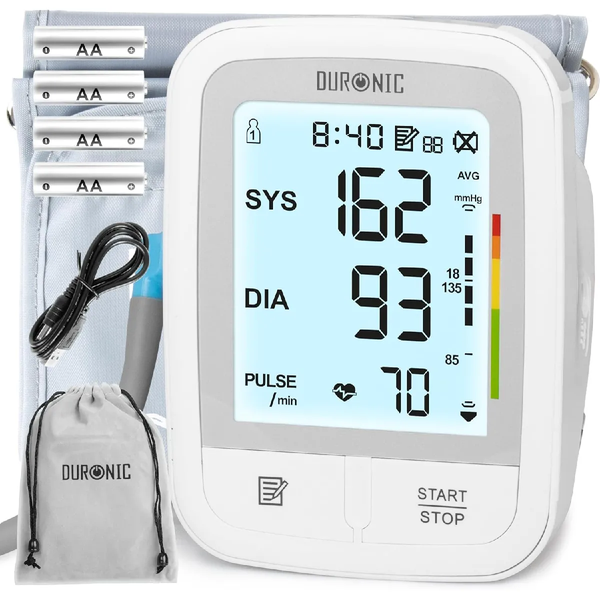 Tensiomètre Brassard Digital - Pression Artérielle & Fréquence Cardiaque - Neuf