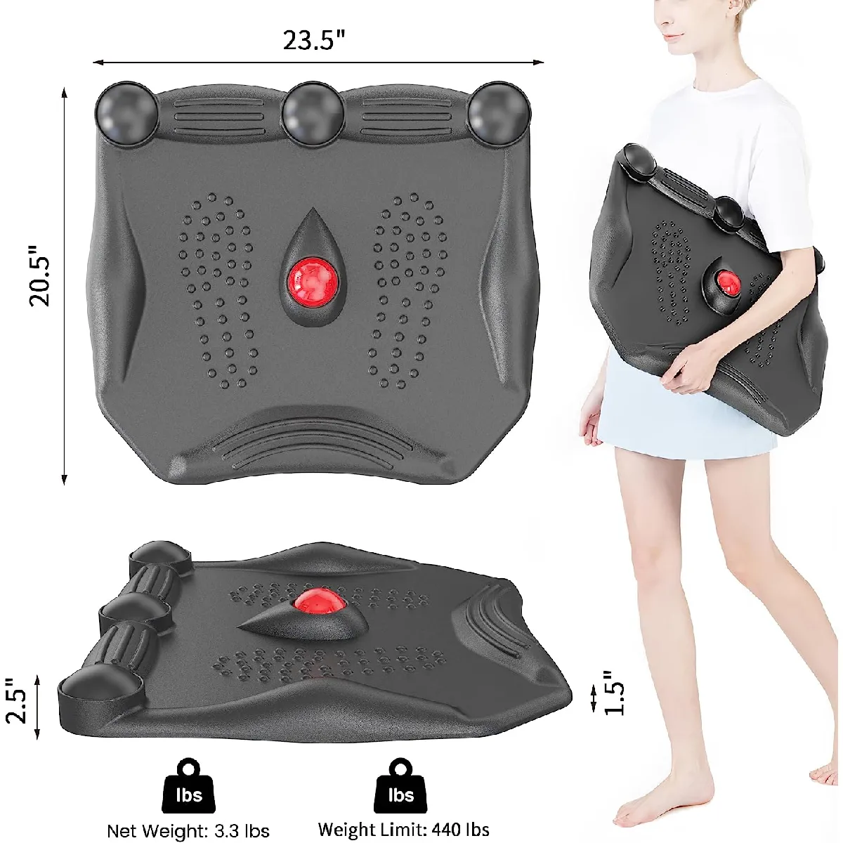Repose-pieds Ergonomique Duronic FT05 - Réduit La Fatigue Et Améliore La Posture Au Bureau - 9
