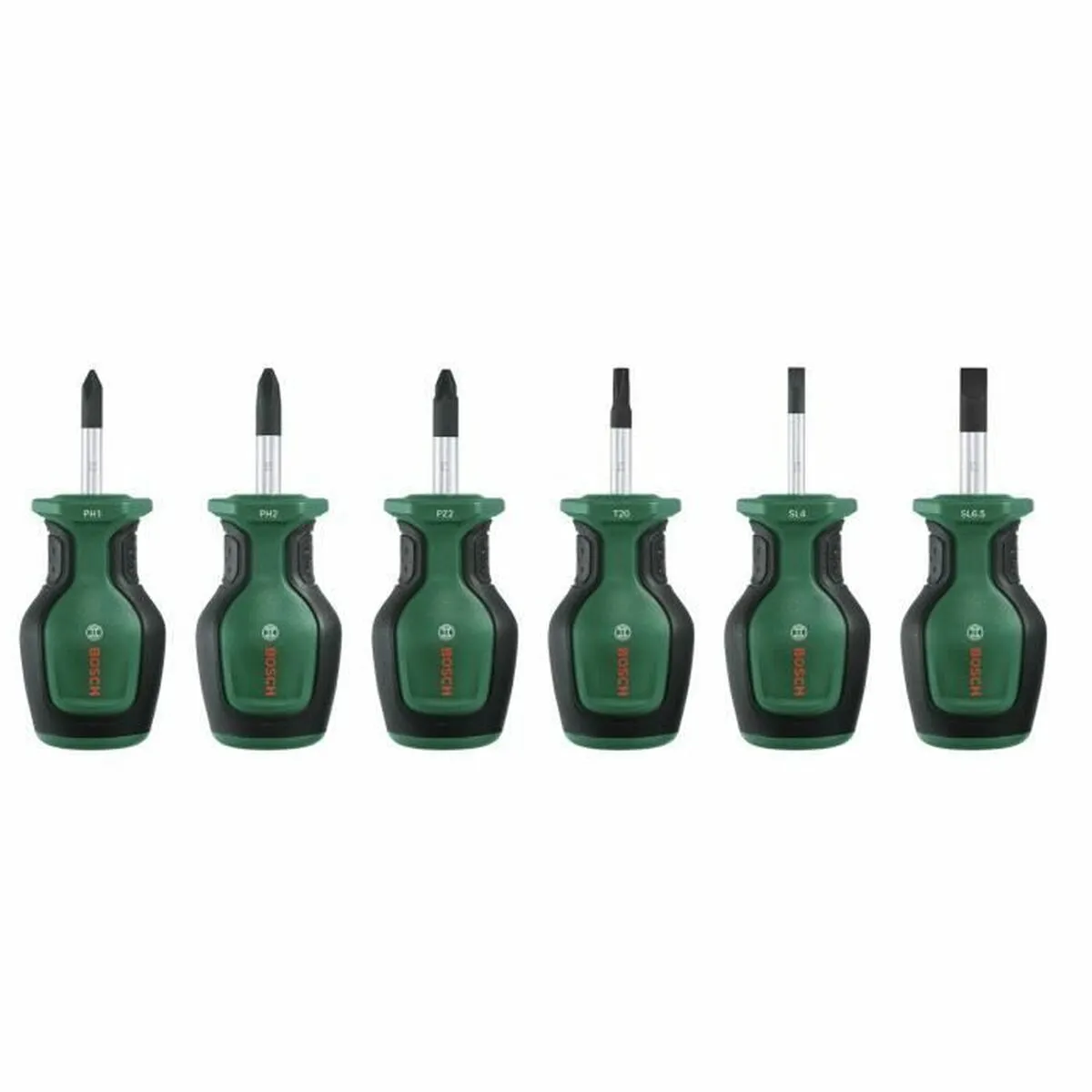 Bosch Set de 6 tournevis courts pour endroits restreints PHPZTXPlat acier S2 couple élevé embout magnétique - vue 7