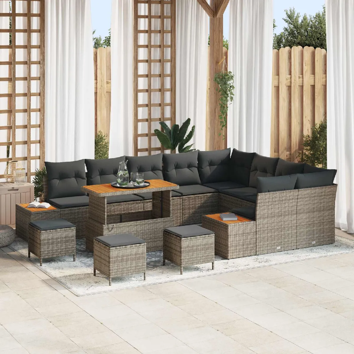 vidaXL Ensemble de canapé de jardin 13 pcs 110 x 55 x 71 cm