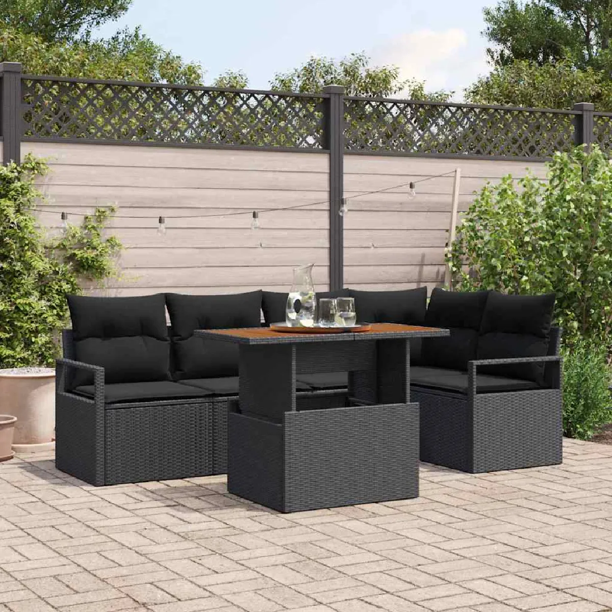 vidaXL Ensemble de salle à manger pour jardin 6 pcs et - vue 5