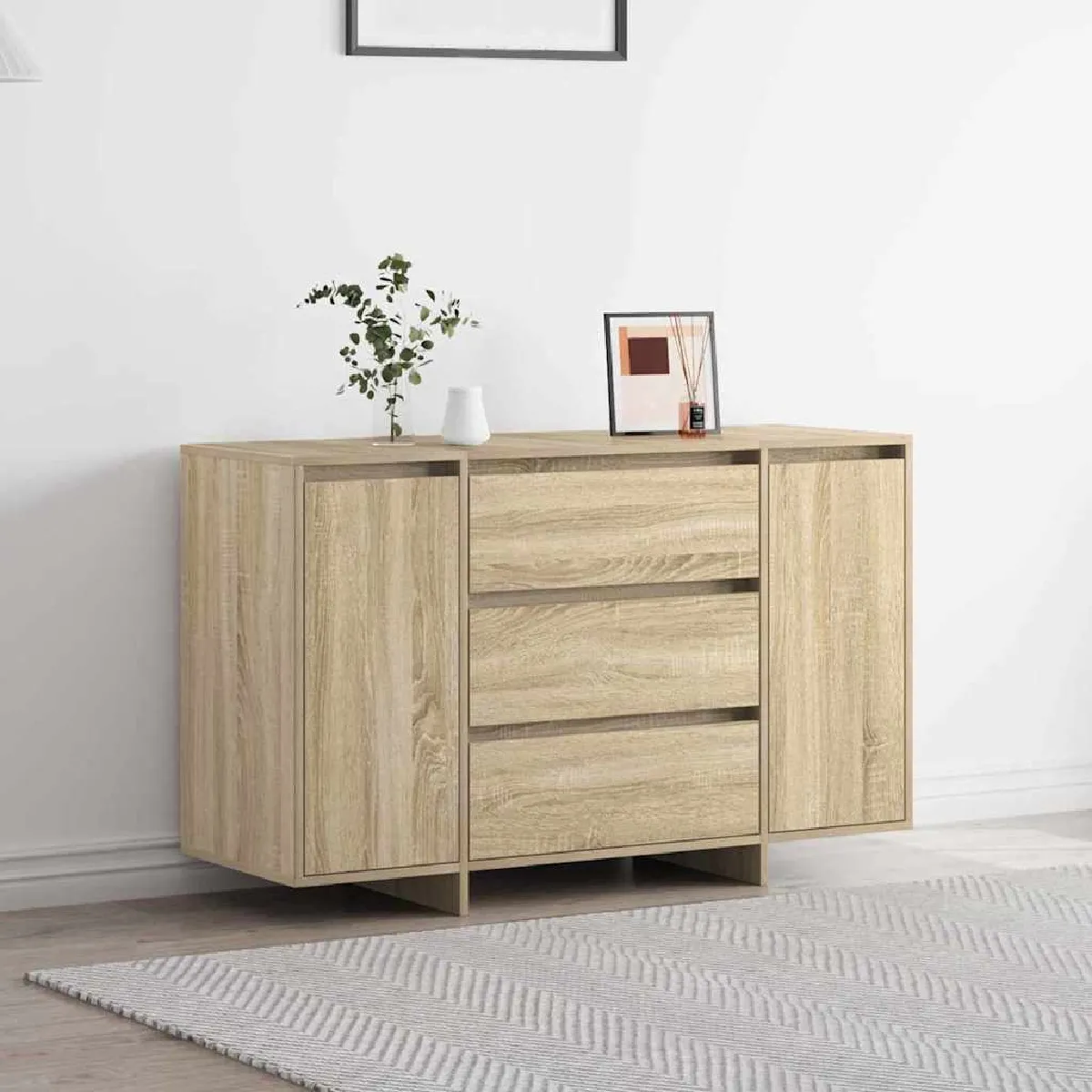 vidaXL Buffet en chêne Sonoma 120x41x75 cm en bois d'ingénierie
