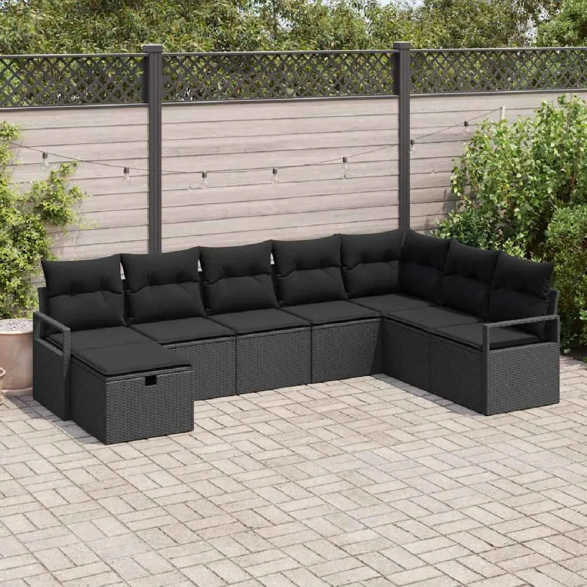 vidaXL Ensemble de canapé de jardin 9 pcs 55 x 62 x 69 cm