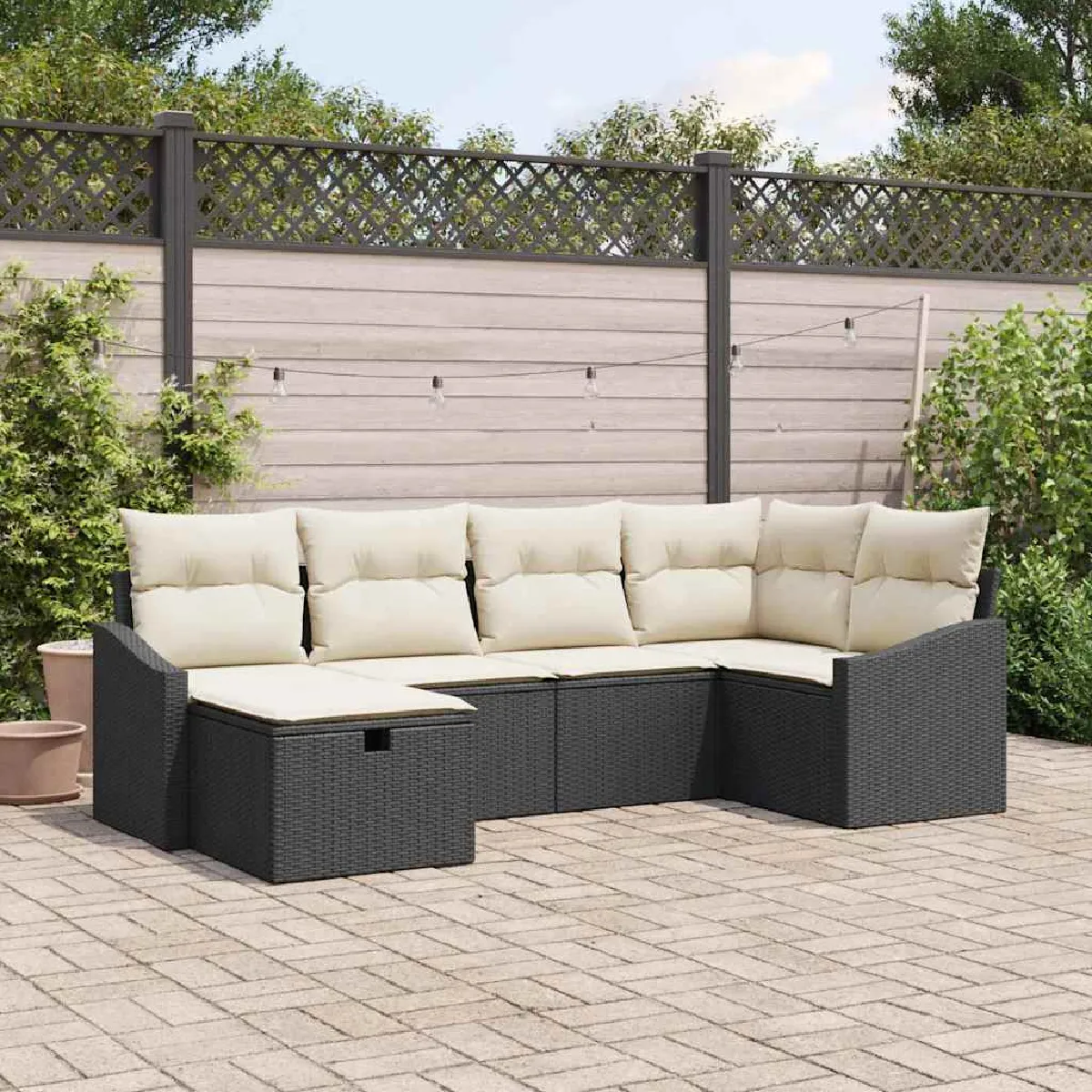 vidaXL Ensemble de canapé de jardin 6 pcs 55 x 62 x 69 cm - vue 2