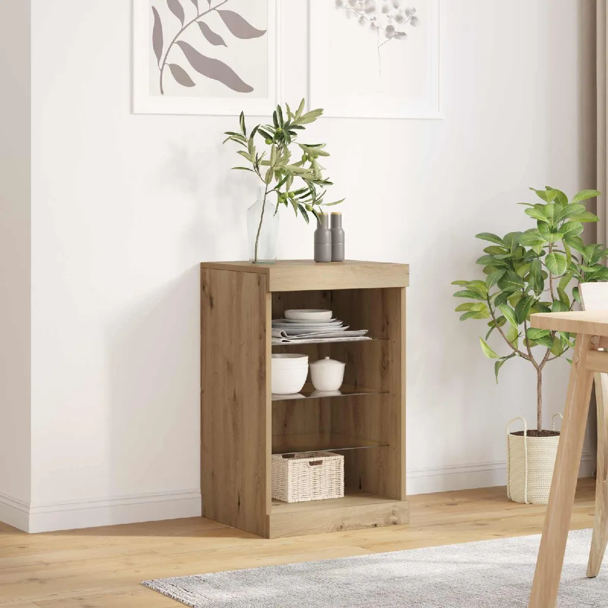 VIDAXL - Buffet - Chêne artisanal - 41x37x67 cm - Image 2