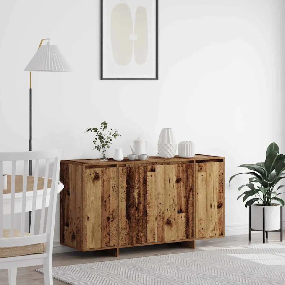 vidaXL Buffet en Bois Ancien Bois ancien Bois massif récupéré