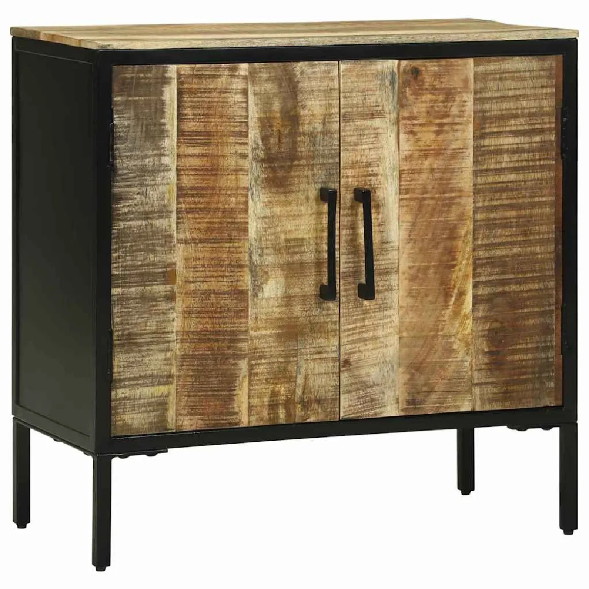 vidaXL buffet 70x35x70 cm en bois massif de mangue - vue 2