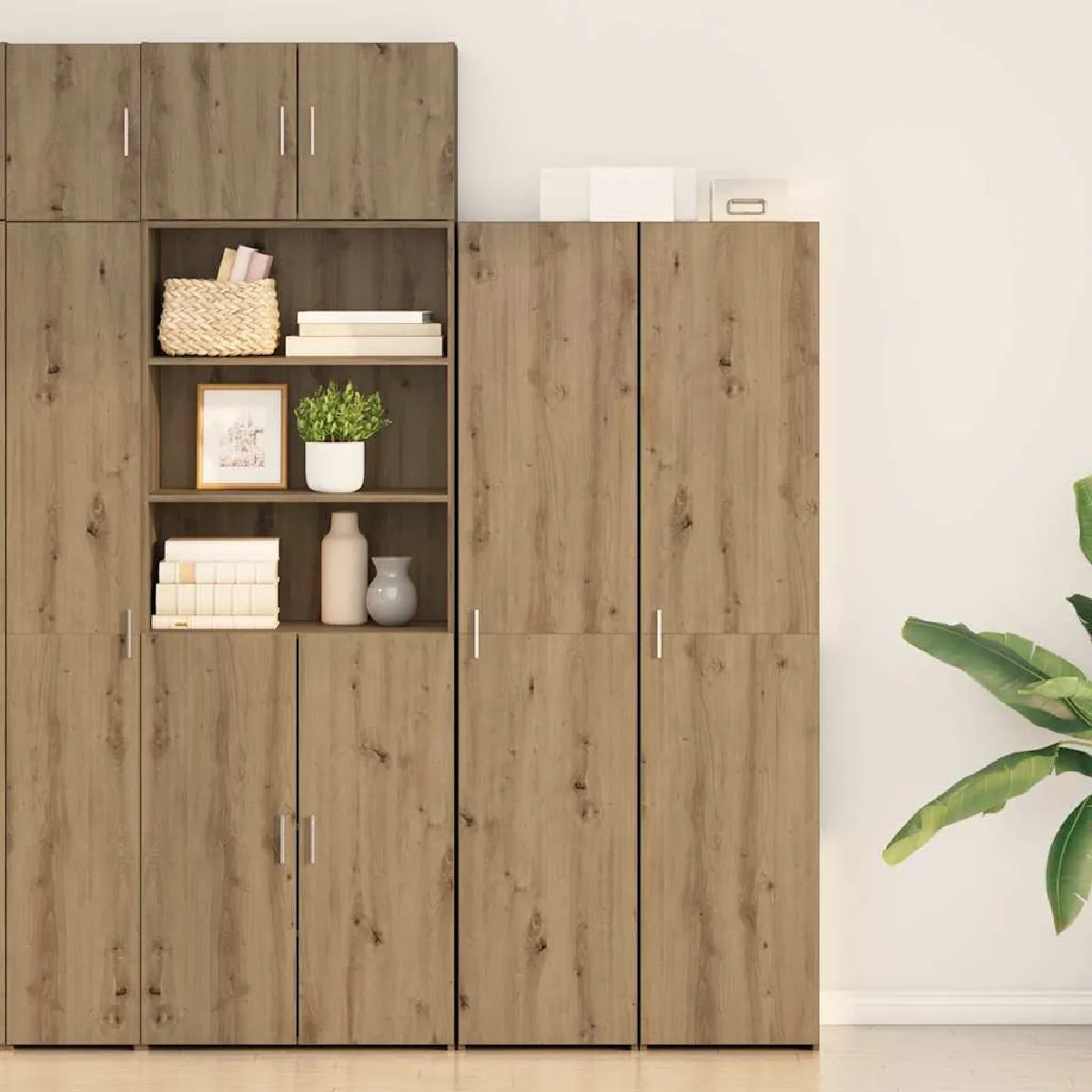 vidaXL Haut de buffet en chêne 40x42.5x185 cm en bois d'ingénierie