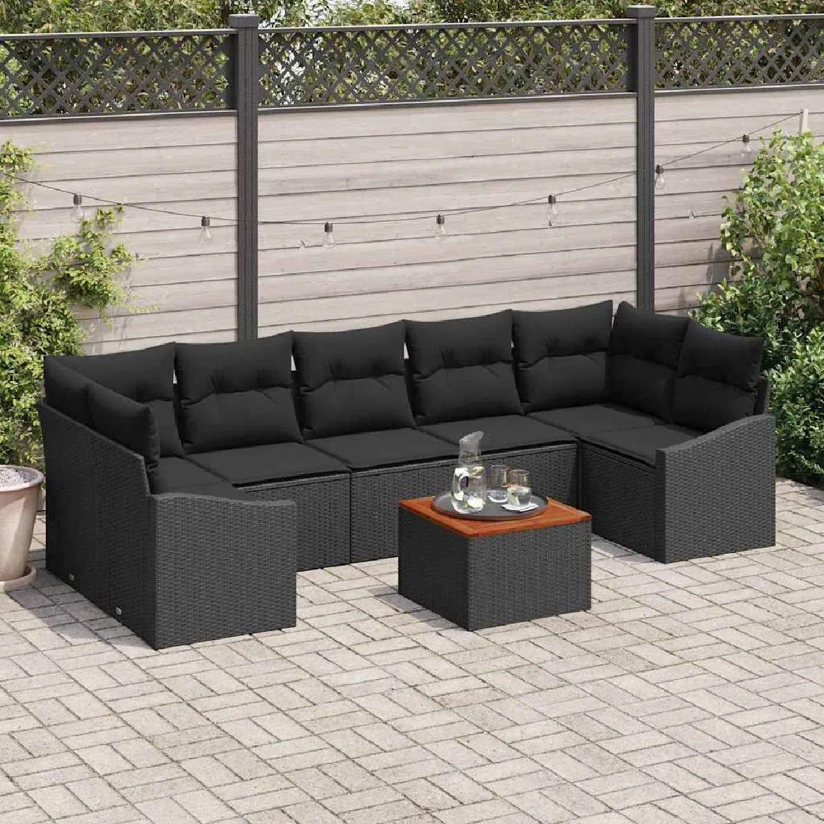 vidaXL Ensemble de canapé de jardin 8 pcs