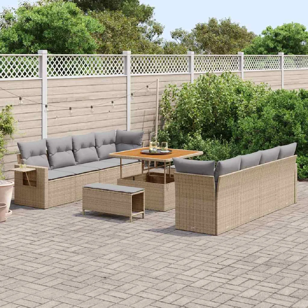 vidaXL Ensemble de canapé de jardin 11 pcs et - vue 10