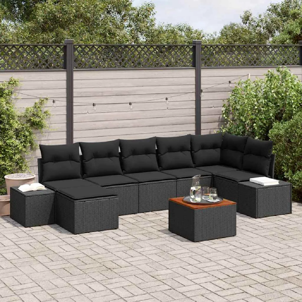 vidaXL Ensemble de canapé de jardin 8 pcs - vue 2