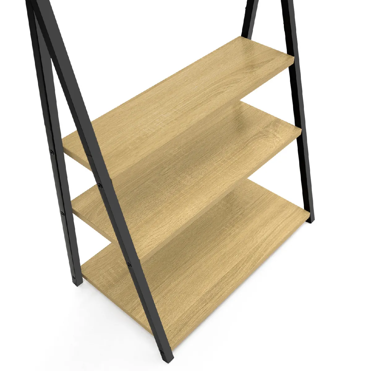 Salle De Bain Noir IDMARKET Porte-serviettes Sur Pied 3 Niveaux DALLAS Métal Noir Design Porte Serviette