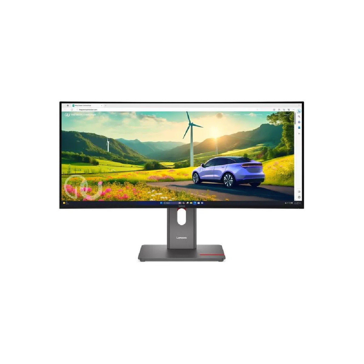 Lenovo ThinkVision P34WD 40 Écran LED incurvé 34 3440 x 1440 @ 120 Hz IPS 350 cdm² 2000:1 DisplayHDR 10 4 ms HDMI DisplayPort USB C eclipse - vue 2
