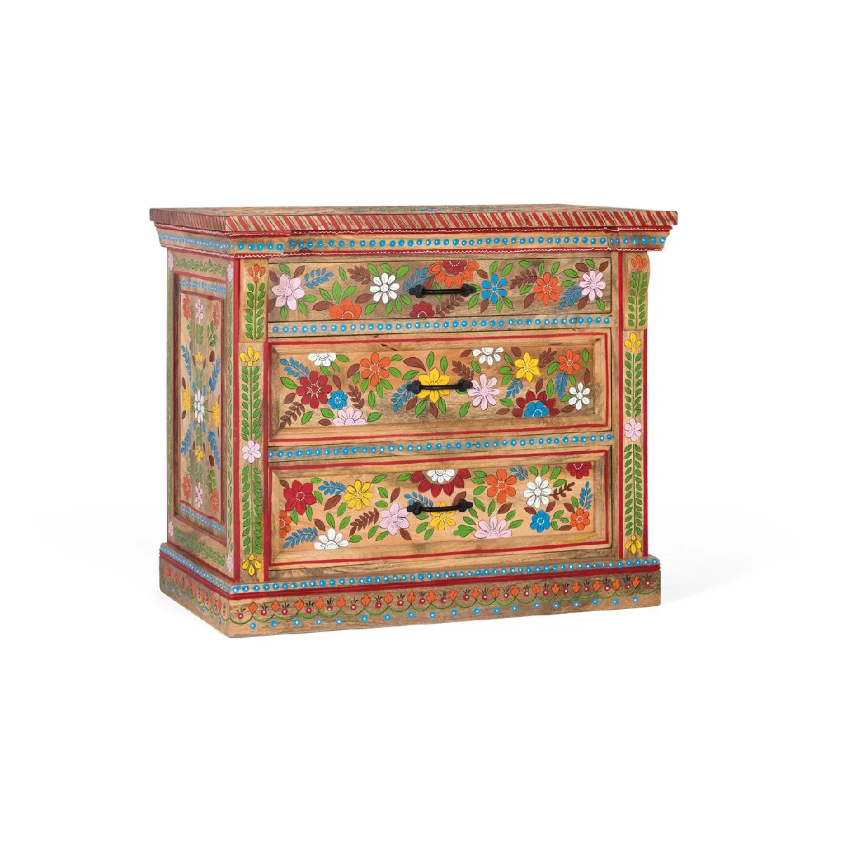 Giner y colomer Commode 3 tiroirs manguier - Multicolore