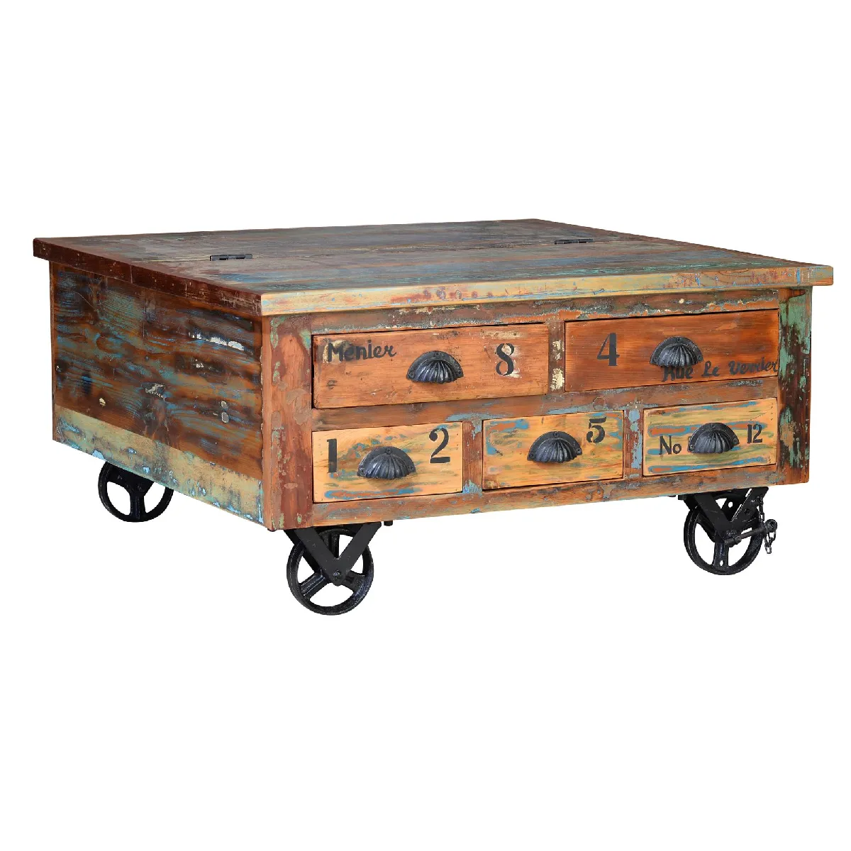 Meilleurs prix pour Table Basse En Bois Recyclé Multicolore