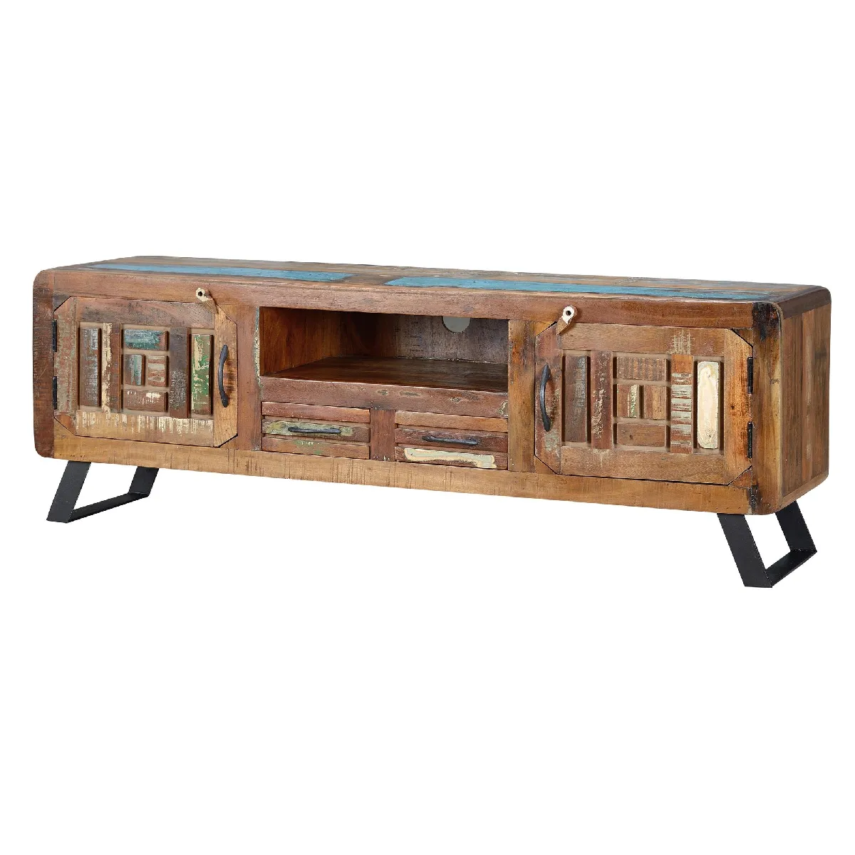Giner y colomer Meuble TV en bois recyclé - Multicolore