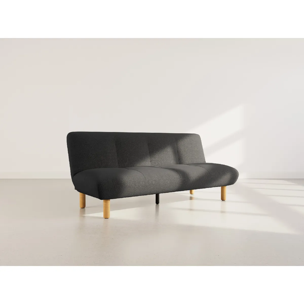 Soan - Banquette 2 places convertible clic-clac en velours texturé
