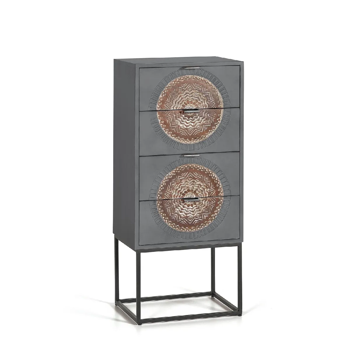 Giner y colomer Commode manguier et métal - Argent