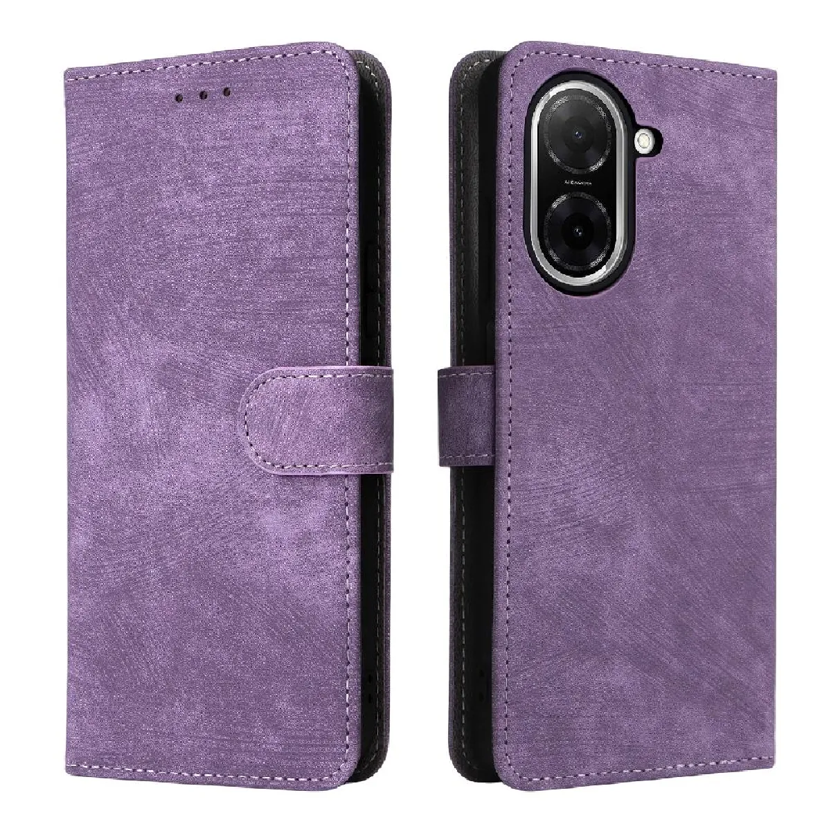 Gangxun - Étui Portefeuille Xiaomi Poco C71 - Cuir - Violet - Image 2