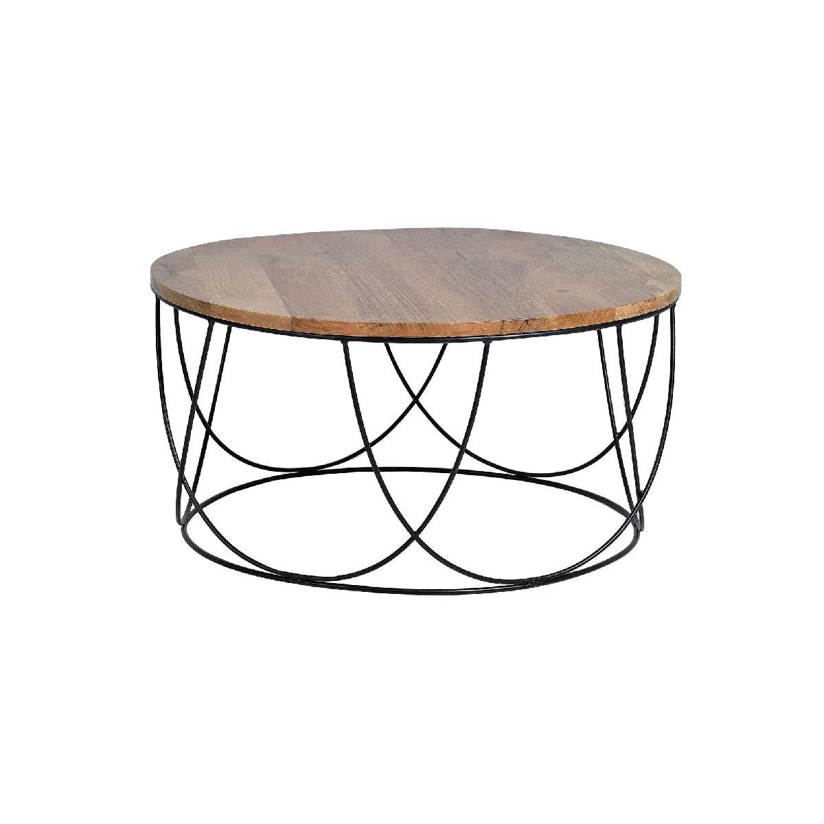 Comparer les prix de Table Basse En Manguier Et Détails En Métal