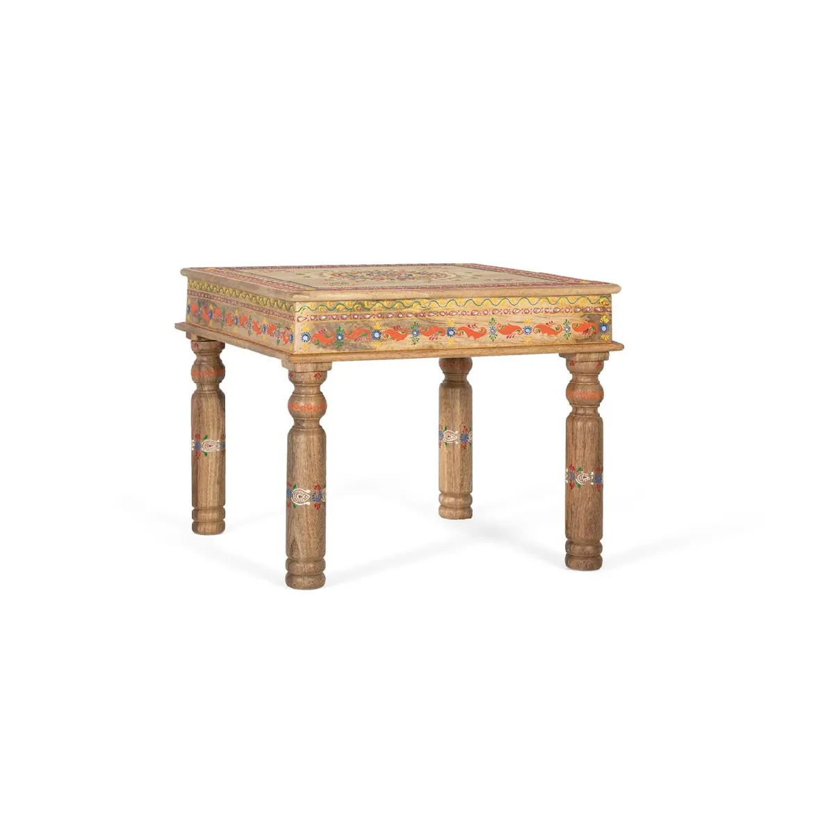 Meilleurs prix pour Table Basse En Manguier Avec Détails Peints À La Main