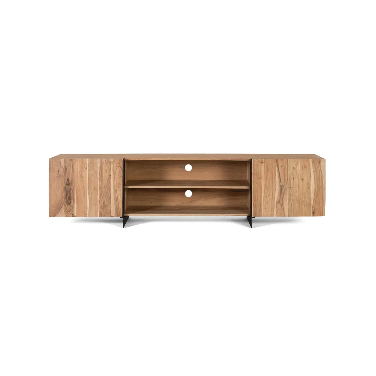 Giner y colomer Meuble TV acacia et métal - Brun Giner y colomer Meuble TV acacia et métal - Brun