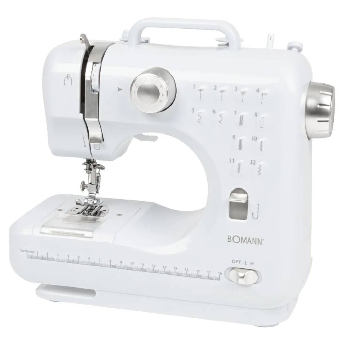 Machine &agrave; coudre 12 points Blanc Bomann NM6063CB-Blanc