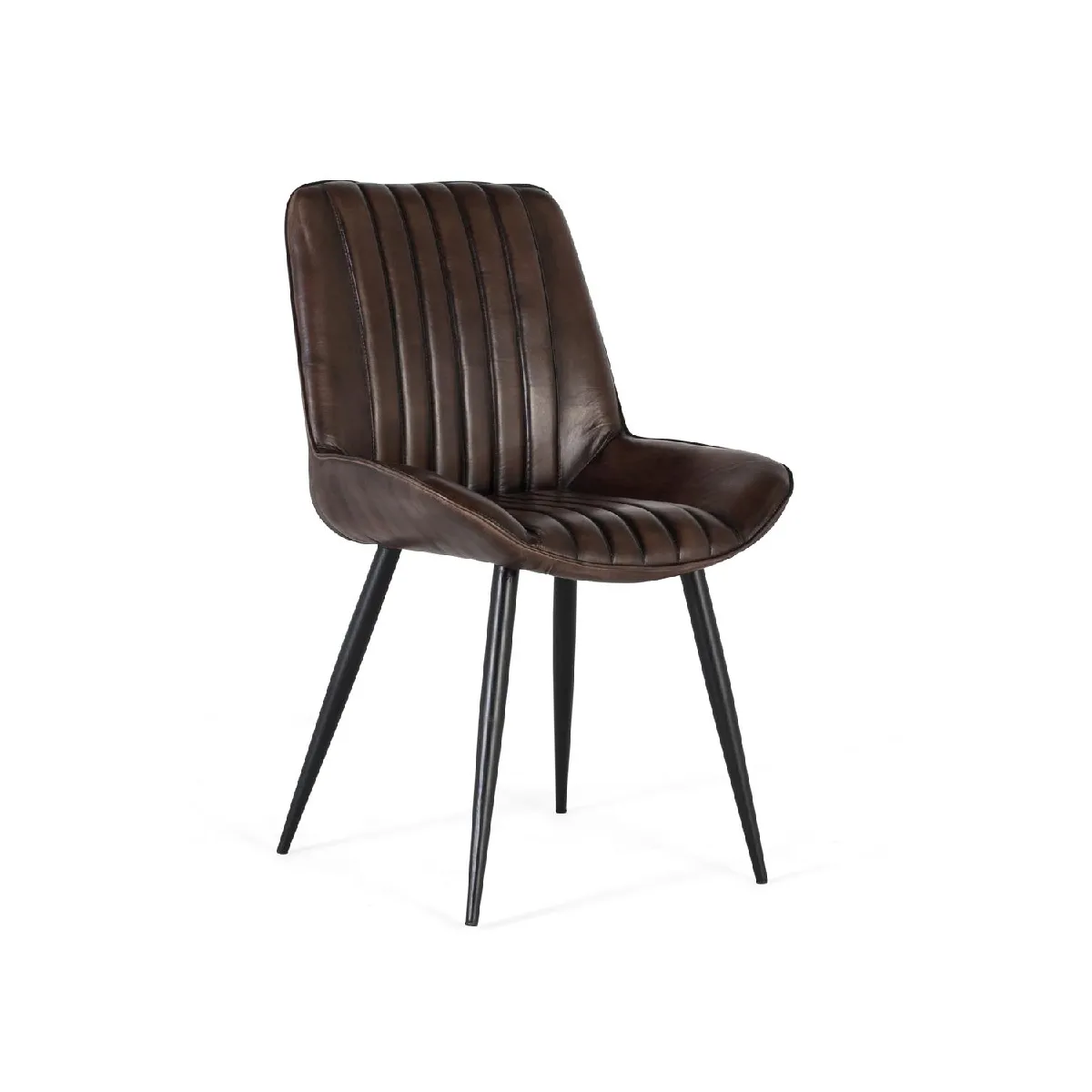 Chaise En Cuir Naturel Marron Foncé Naturel Chaise En Cuir Naturel Marron Foncé Naturel