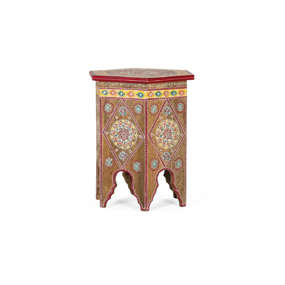 Giner y colomer Tabouret bois de manguier - Multicolore