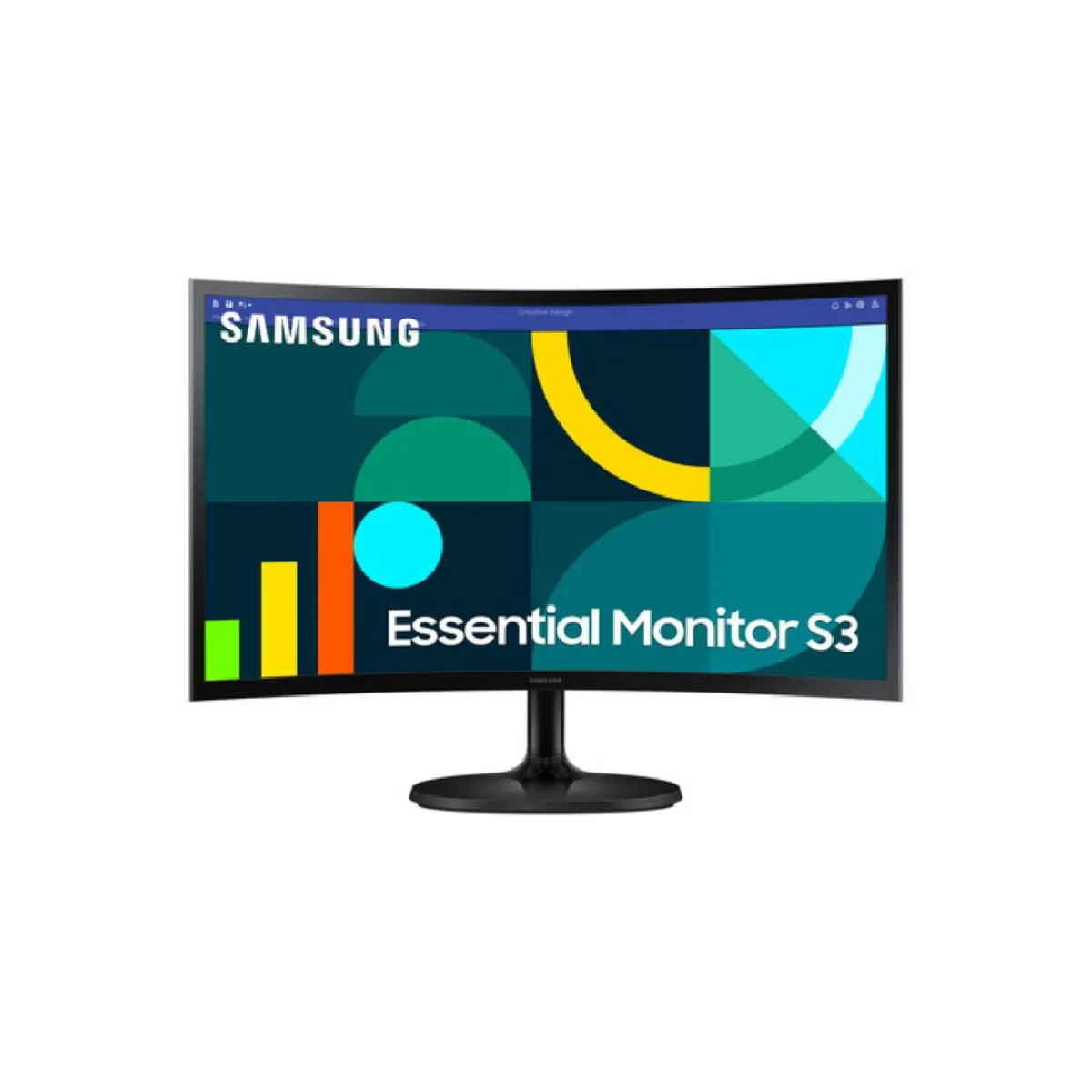 ECRAN 24'' Samsung S24D362GAU Noir VA 1920x1080 Incurvé 1800R 4ms 100Hz 16:9 250 cd/m² HDMI VGA Casque Pied inclinable VESA 75x75 LS24D362GAUXEN