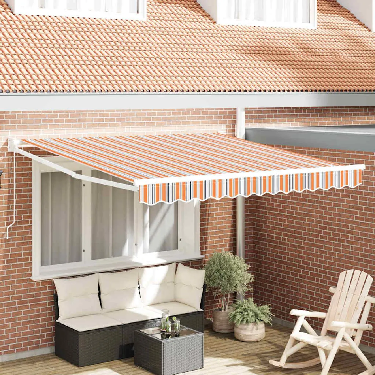 vidaXL Auvent rétractable Multicolore 300 x 250 x 165 cm