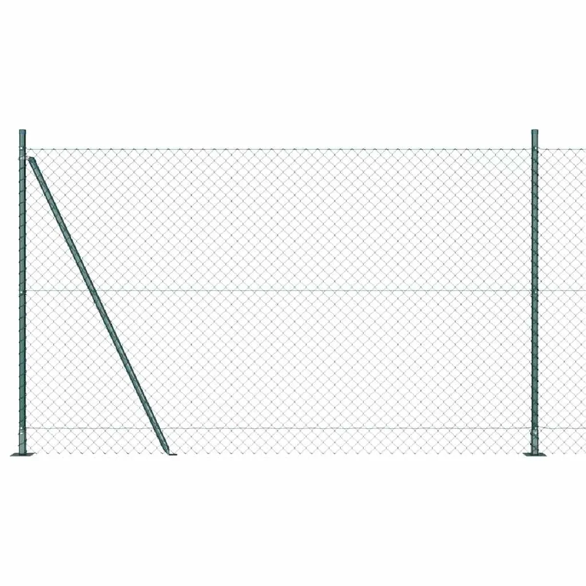 vidaXL Clôture en fil soudé avec base en béton 10 x 1,4 m Vert Maille