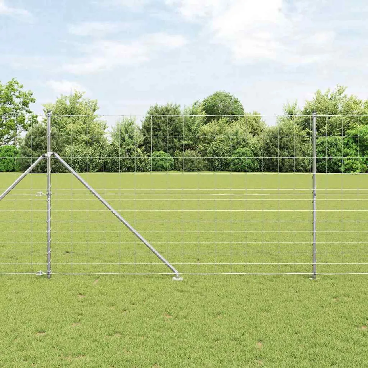 vidaXL Clôture en fil soudé avec pointes 25 x 1,5 m (l x h)