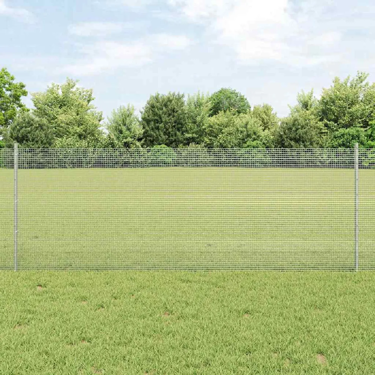 vidaXL Clôture en fil soudé avec poteau 10 x 0,8 m (L x H)