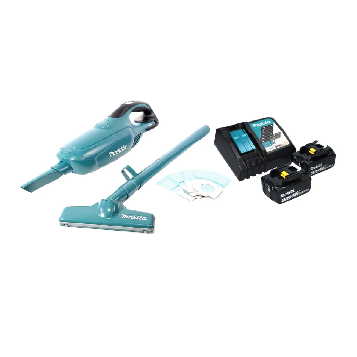 Makita DCL 182 RG Aspirateur sans fil 18 V + 2x batterie 6 0 Ah + chargeur