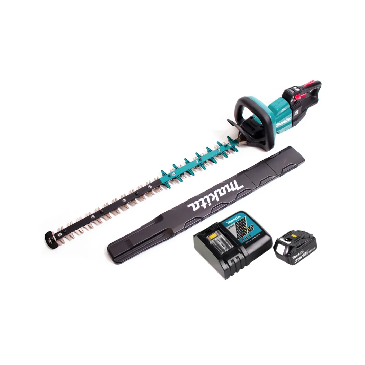 Makita DUH 751 PTE Taille haies sans fil 18V 75 cm Brushless + 2x batterie 5 0Ah + chargeur double - vue 5