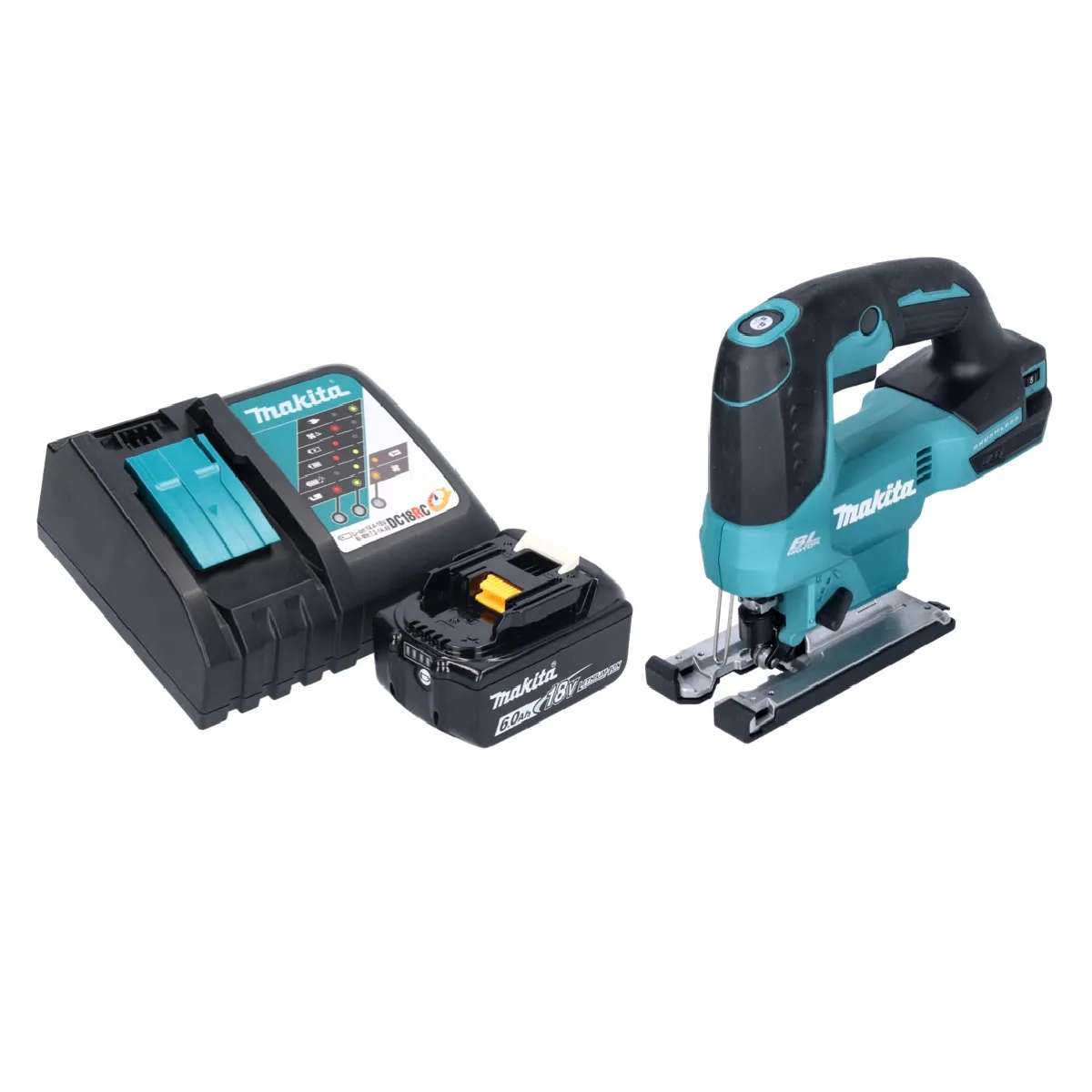 Makita DJV184RG1 Scie sauteuse sans fil 18V Brushless + 1x Batterie 6 0Ah + Chargeur - vue 2
