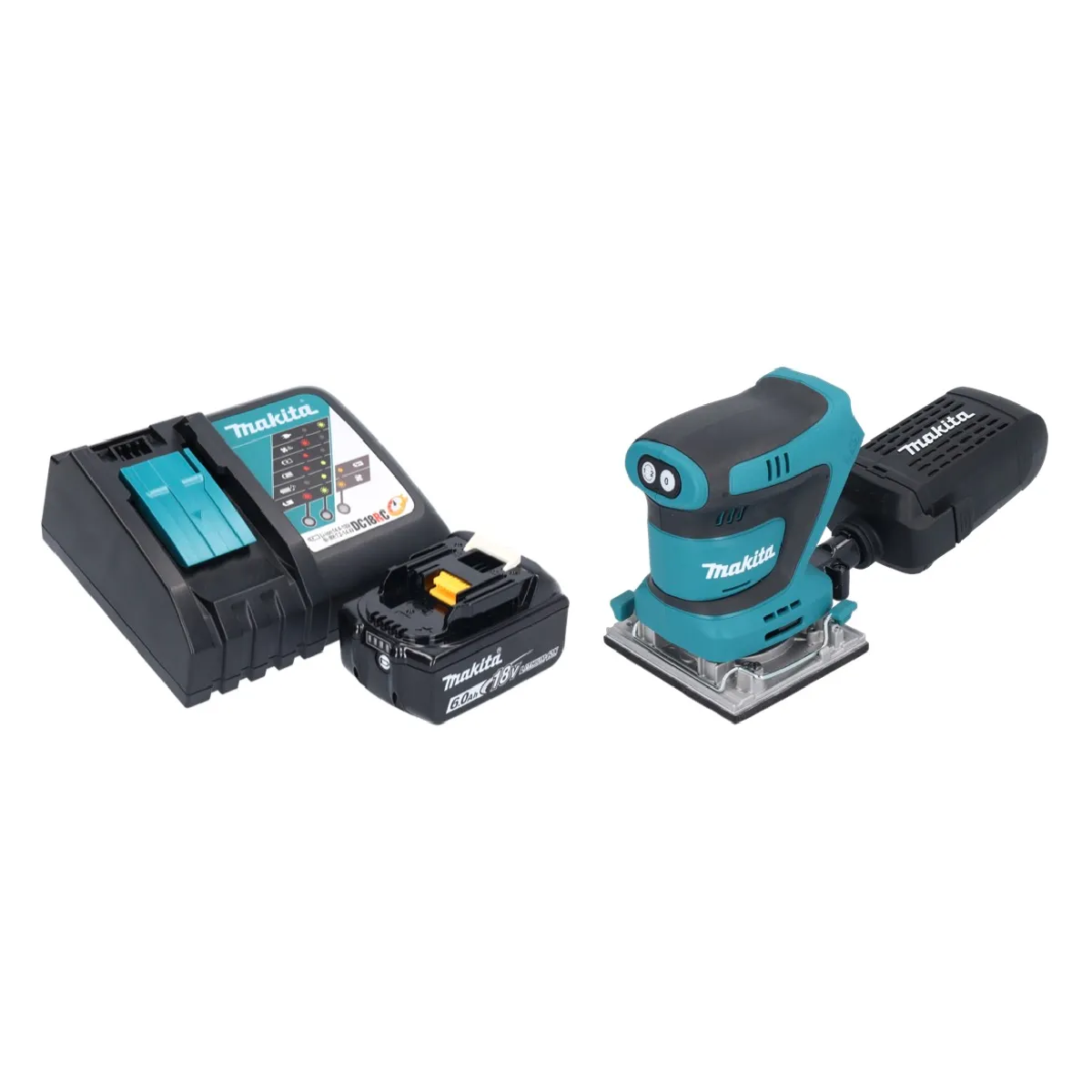 Makita DBO 484 RG1 Ponceuse vibrante sans fil 18 V 112 x 102 mm + 1x batterie 6 0 Ah + chargeur - vue 2
