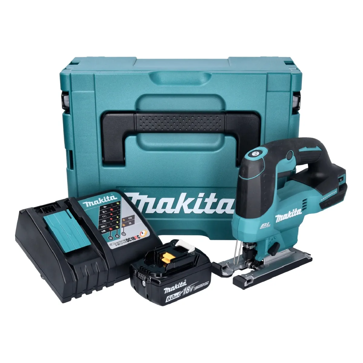 Makita DJV184RG1J Scie sauteuse sans fil 18V Brushless + 1x Batterie 6 0Ah + Chargeur + Coffret Makpac - vue 2