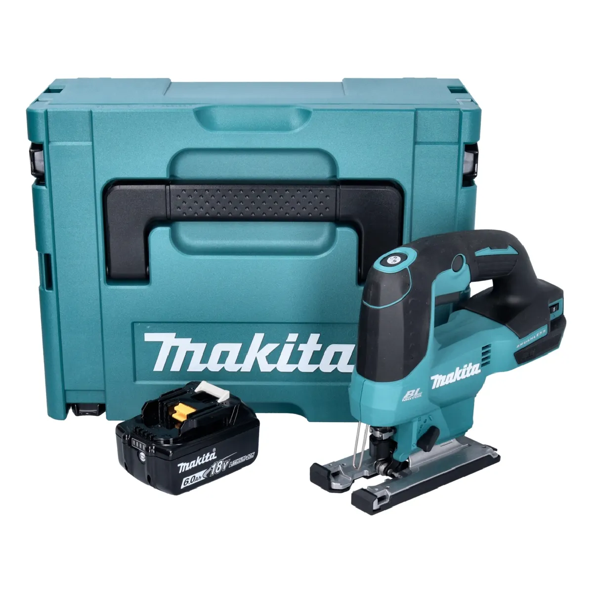 Makita DJV184G1J Scie sauteuse sans fil 18V Brushless + 1x Batterie 6 0Ah + Coffret Makpac sans chargeur - vue 2