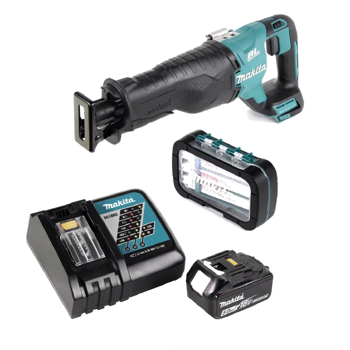 Makita DJR 187 RT Scie recipro sans fil 18 V Brushless + 1x assortiment de lames de scie réversible P 81290 + 1x 5 0 Ah Batterie + Ladegert - vue 5
