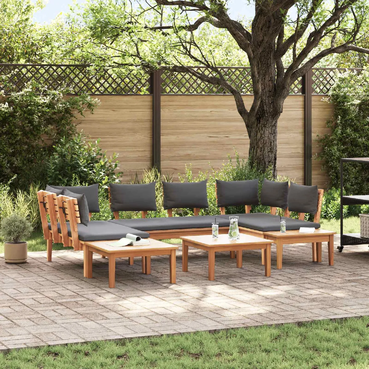 vidaXL Ensemble de canapé de jardin 4 pcs et - vue 2