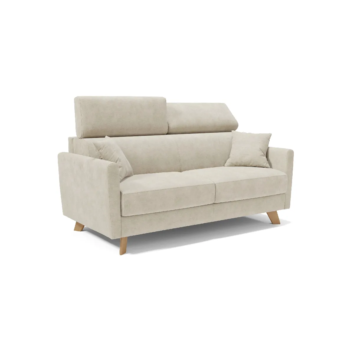 Francy Canapé lit avec têtières réglables 200 cm (mat. 160x197) Blanc Francy Canapé lit avec têtières réglables 200 cm (mat. 160x197) Blanc