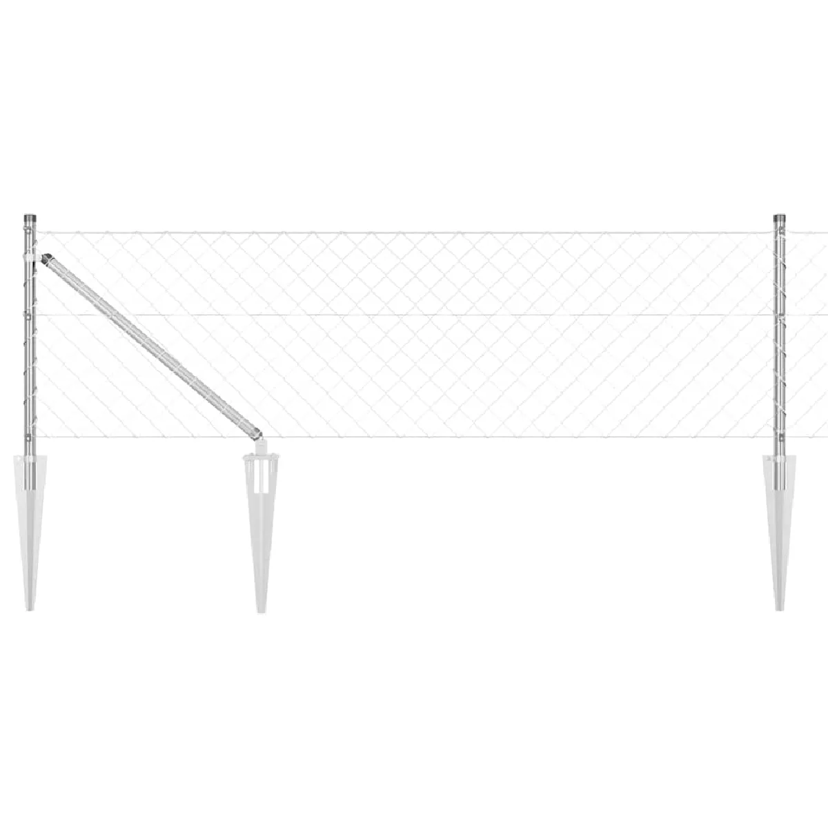 vidaXL Clôture en fil soudé avec pointes 10 x 0,4 m (l x h)