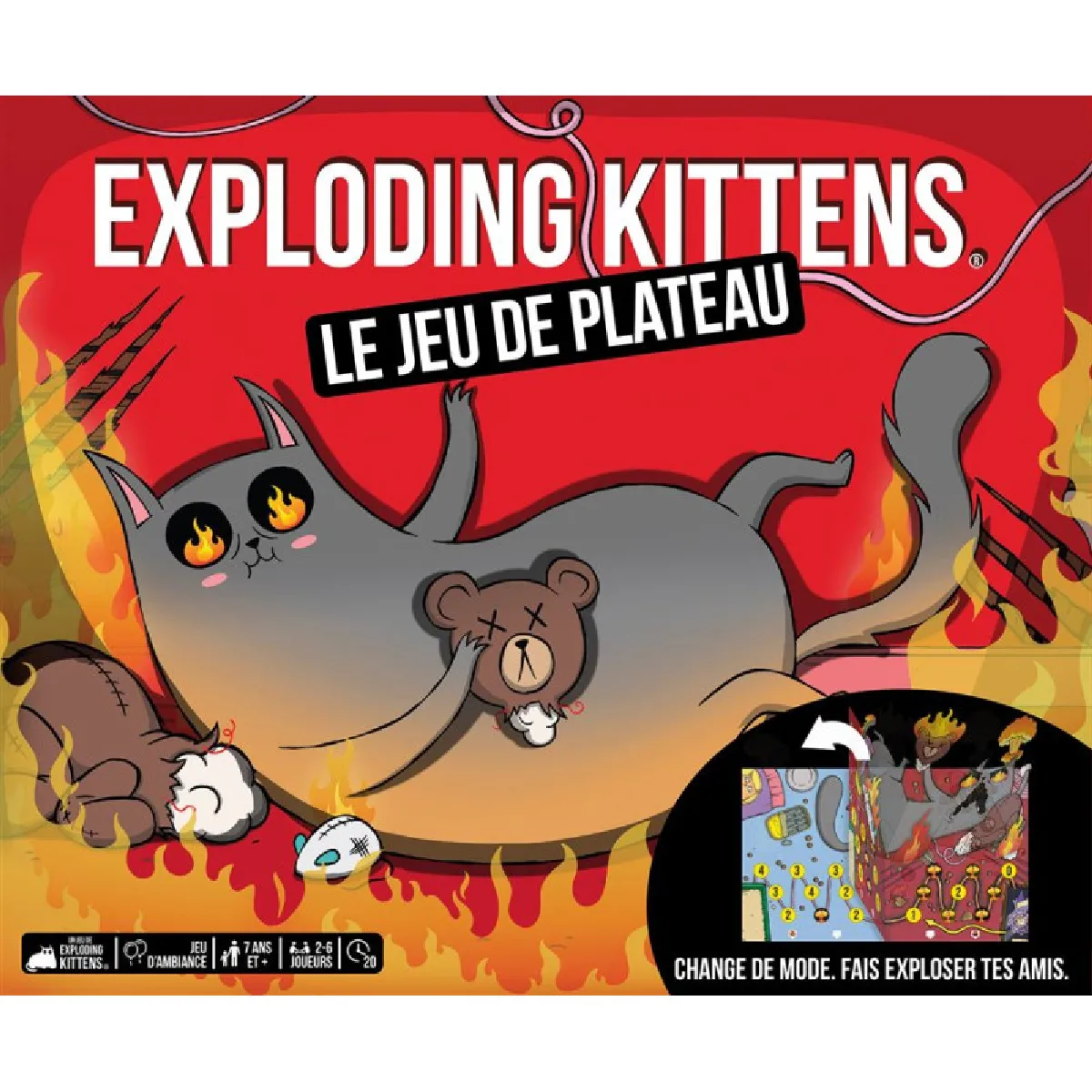 Jeu d'ambiance Asmodee Exploding Kittens Le jeu de plateau