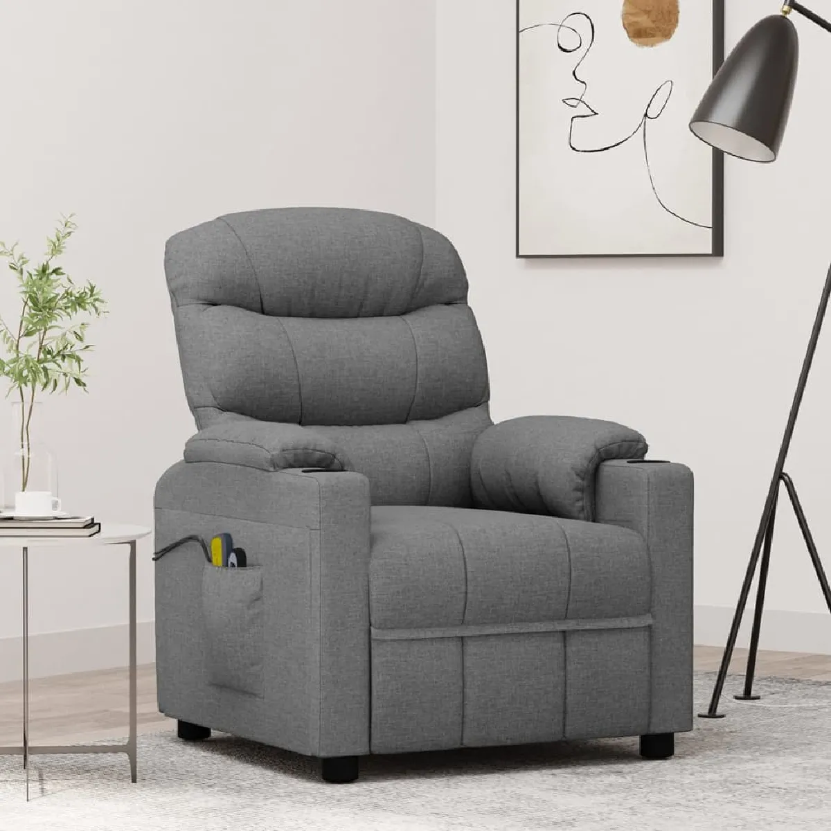 vidaXL Fauteuil électrique de massage Tissu - vue 10