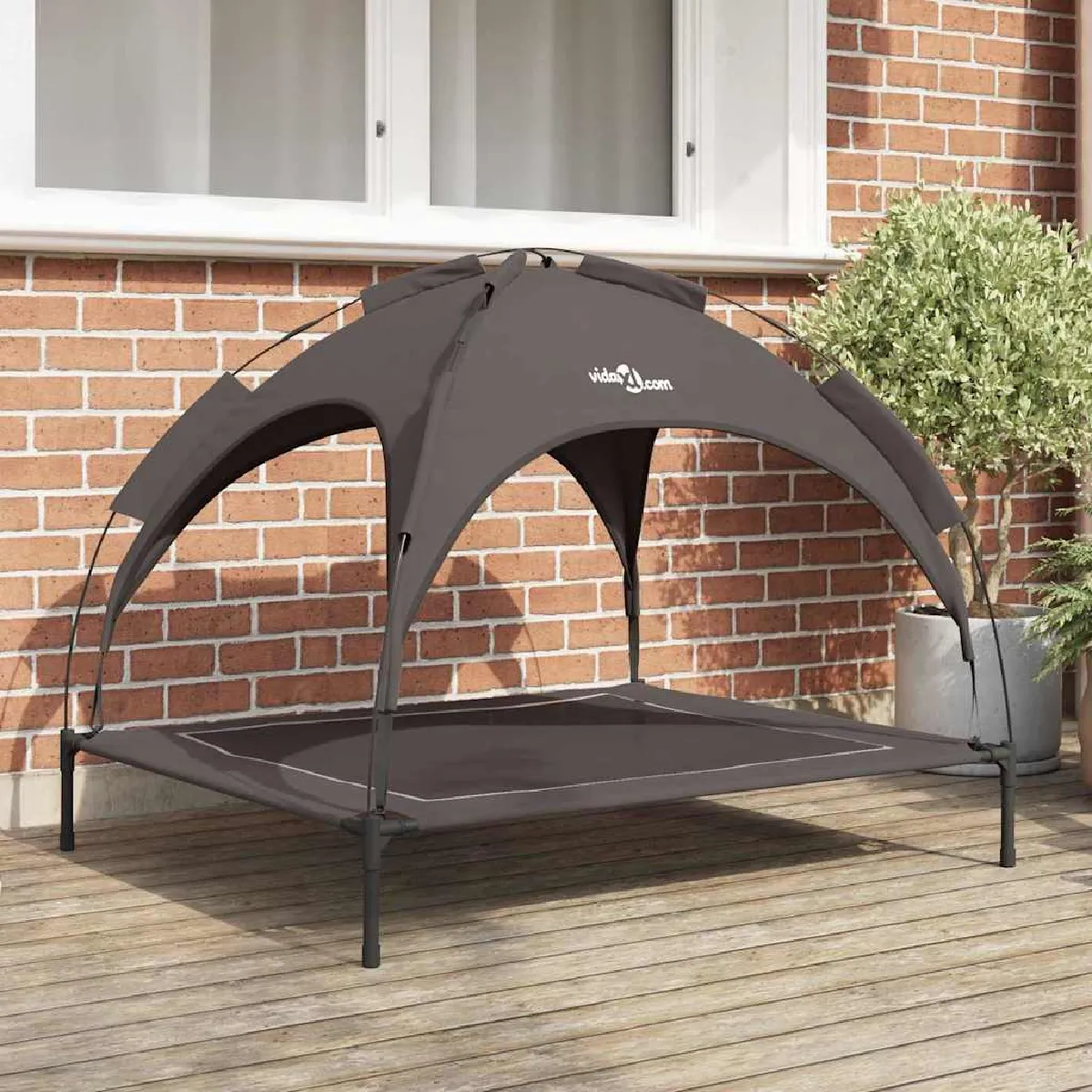vidaXL Lit pour Chien Marron 104 x 86 x 84,5 cm Acier